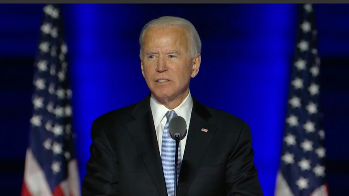 President-elect Joe Biden addresses supporters for first time after projections that he will win election