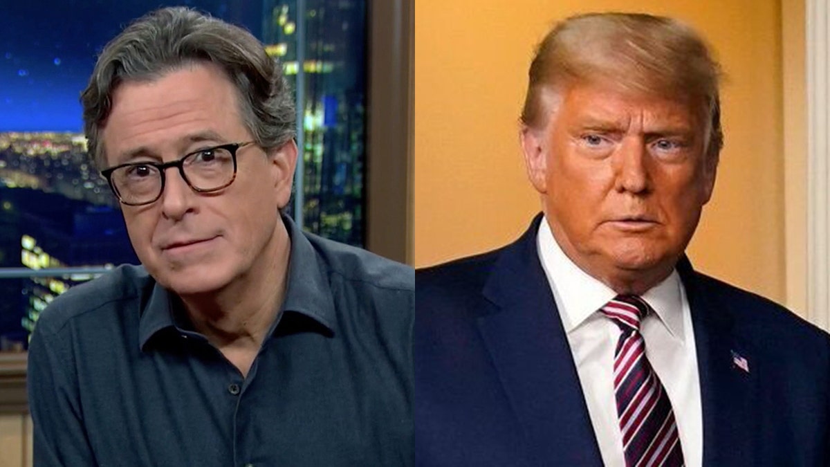 Stephen Colbert took responsibility for the constant coverage of Donald Trump over the past four years.
