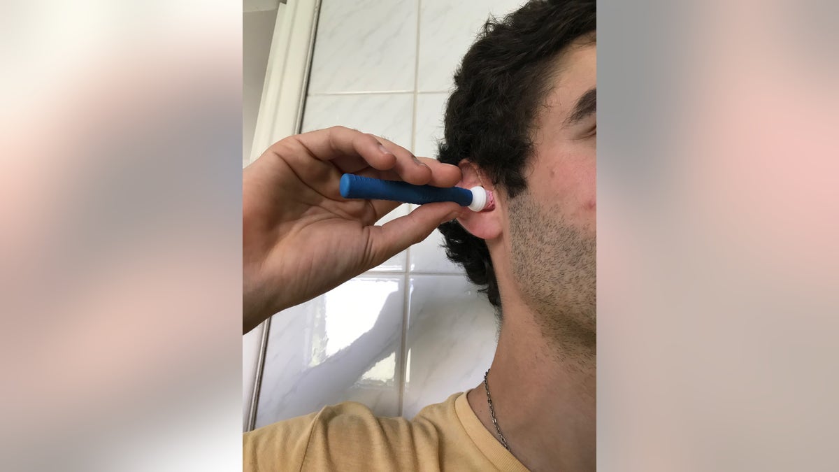 Researchers found that the earwax sampling "yielded more cortisol than hair samples," per the release. (Photo courtesy of University College London)