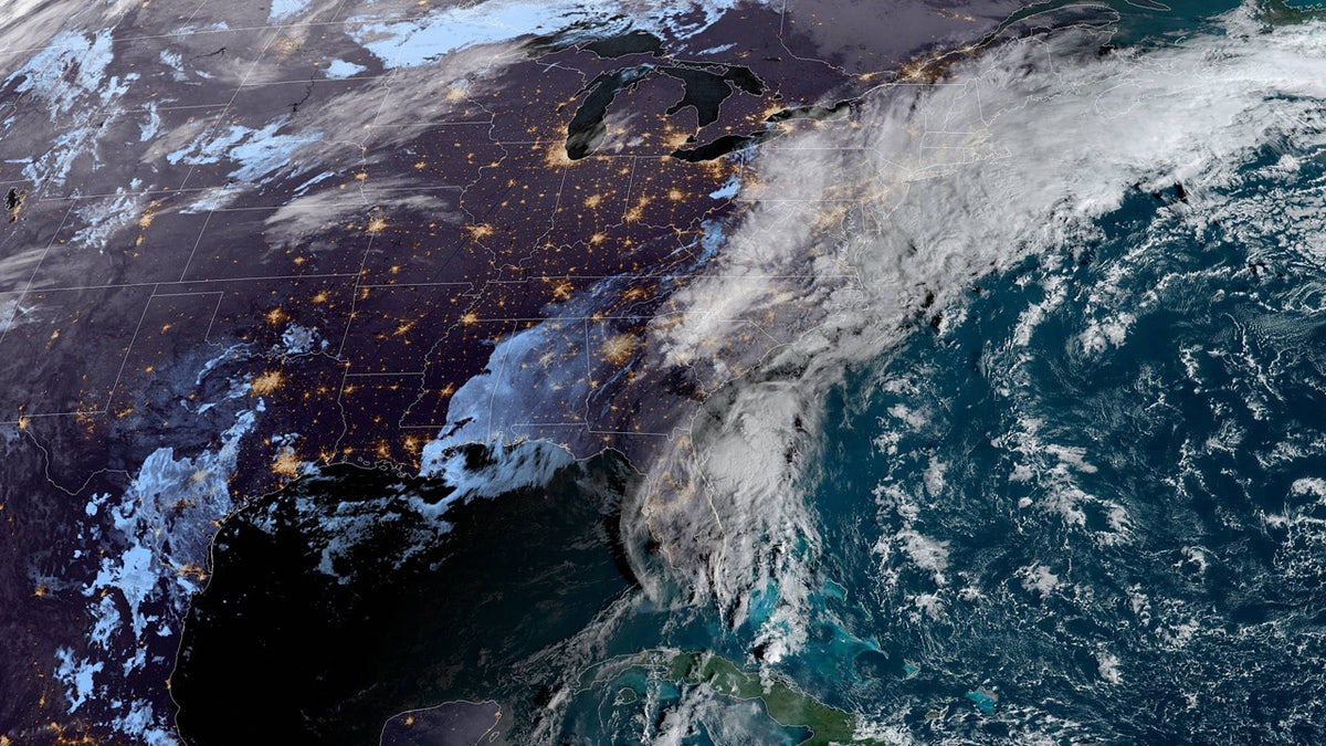 Tropical Storm Eta can be seen moving across Florida on Thursday, Nov. 12, 2020.