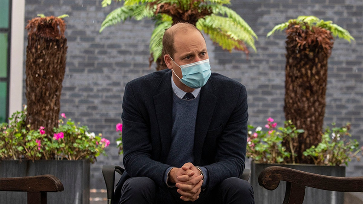 Prince William, pictured here on October 21, 2020, reportedly 'struggled to breathe' while he battled the novel virus back in April during the early days of the global pandemic.