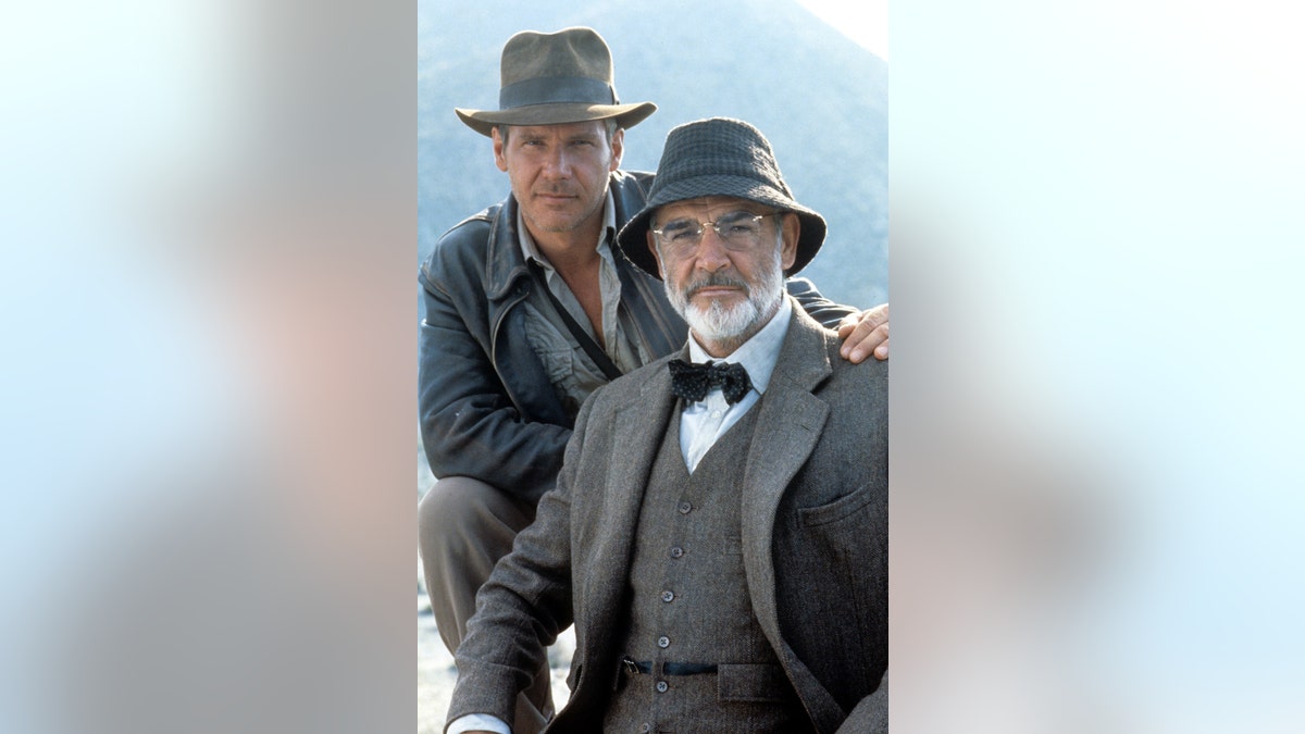 Indiana Jones: Sean Connery and Harrison Ford print by Bridgeman