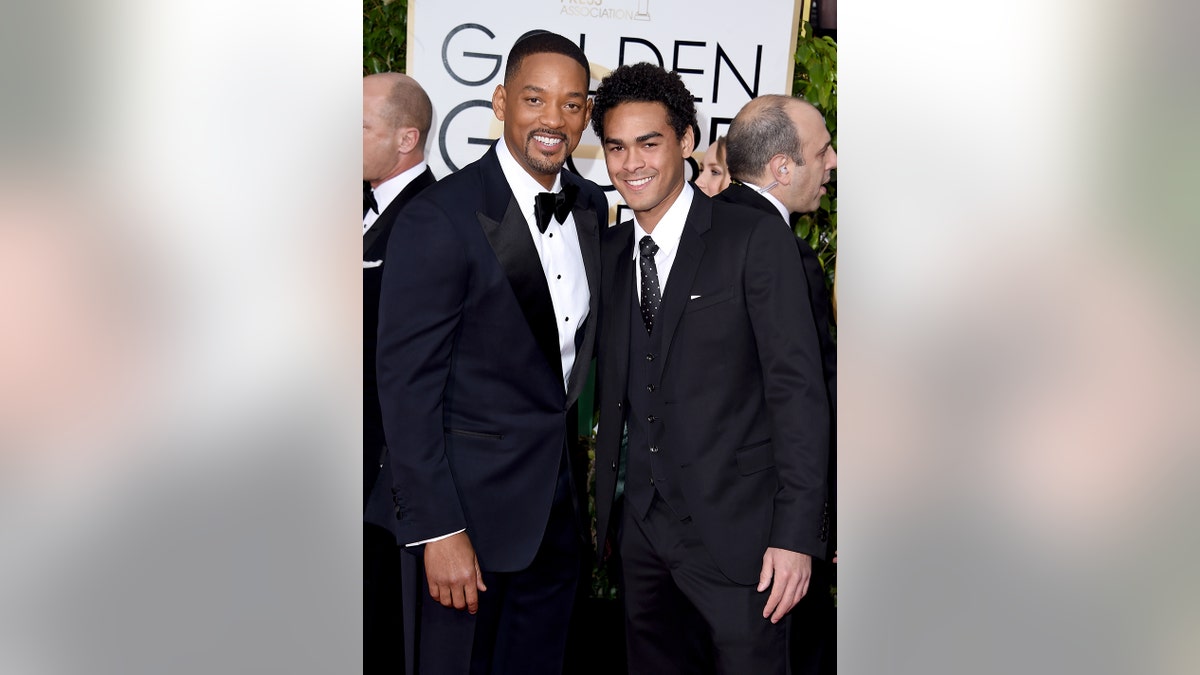 Will Smith (L) and Trey Smith attend the 73rd Annual Golden Globe Awards held at the Beverly Hilton Hotel on Jan. 10, 2016, in Beverly Hills, Calif.