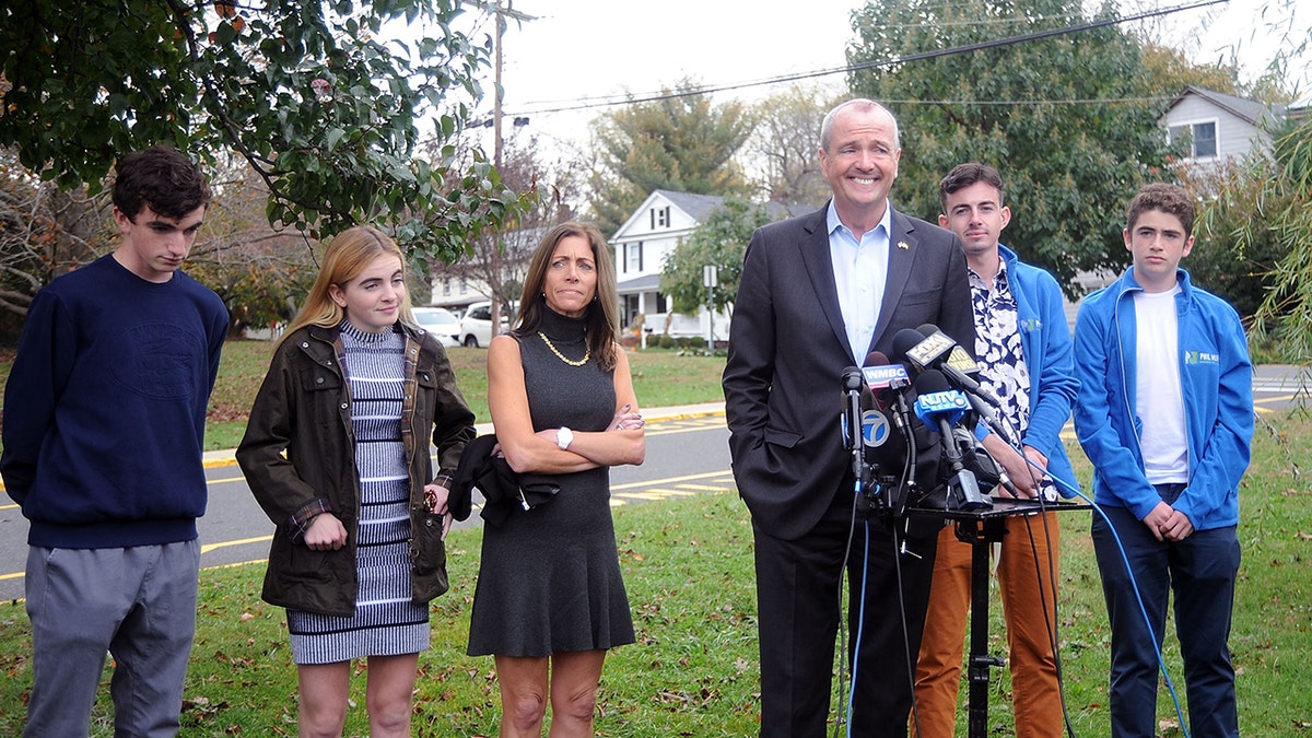 New Jersey Gov. Phil Murphy and family. (Photo by Bobby Bank/Getty Images)
