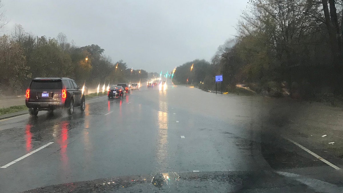 Flash flooding was reported across North Carolina as heavy rains moved through the state.