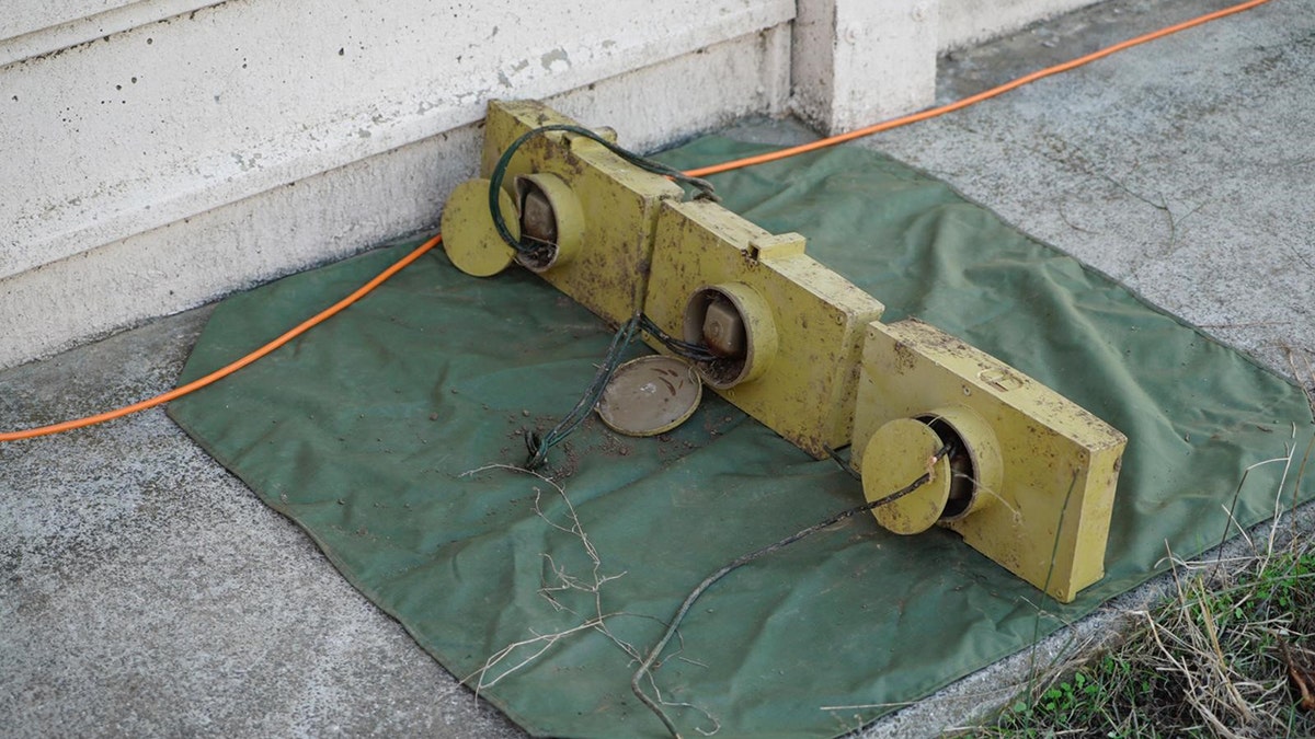 A photo of the IEDs that Israeli officials say were planted by a Syrian cell under Iranian guidance and direction. (Israel Defense Forces)