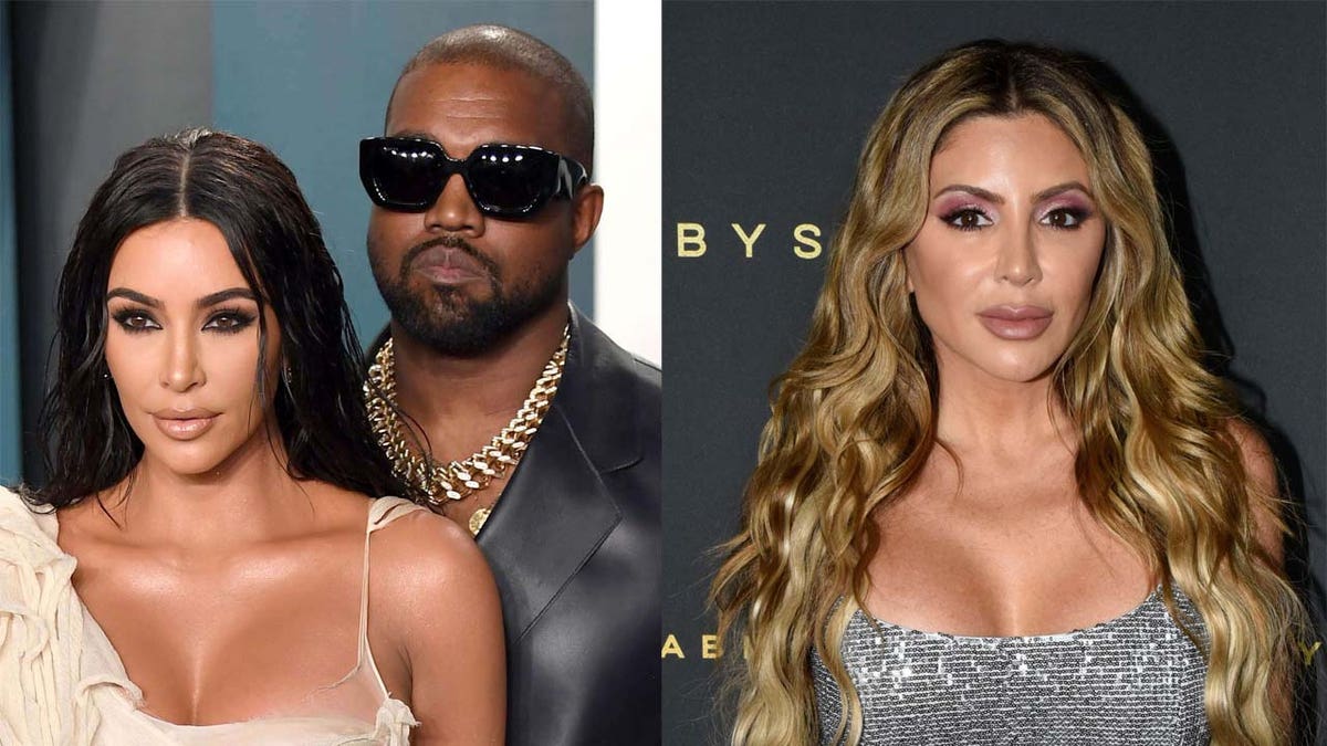 Larsa Pippen (right) suggested that her rift with Kim Kardashian (left) may be due in part to Kanye West (center).