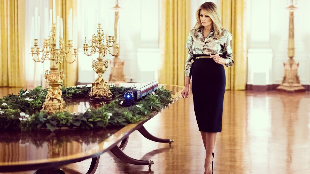 A video shared by Trump shows festive decorations adorning the halls of 1600 Pennsylvania Avenue.