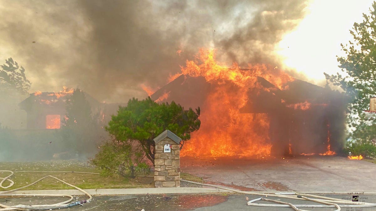 A wildfire destroyed several homes in a Reno neighborhood on Tuesday.