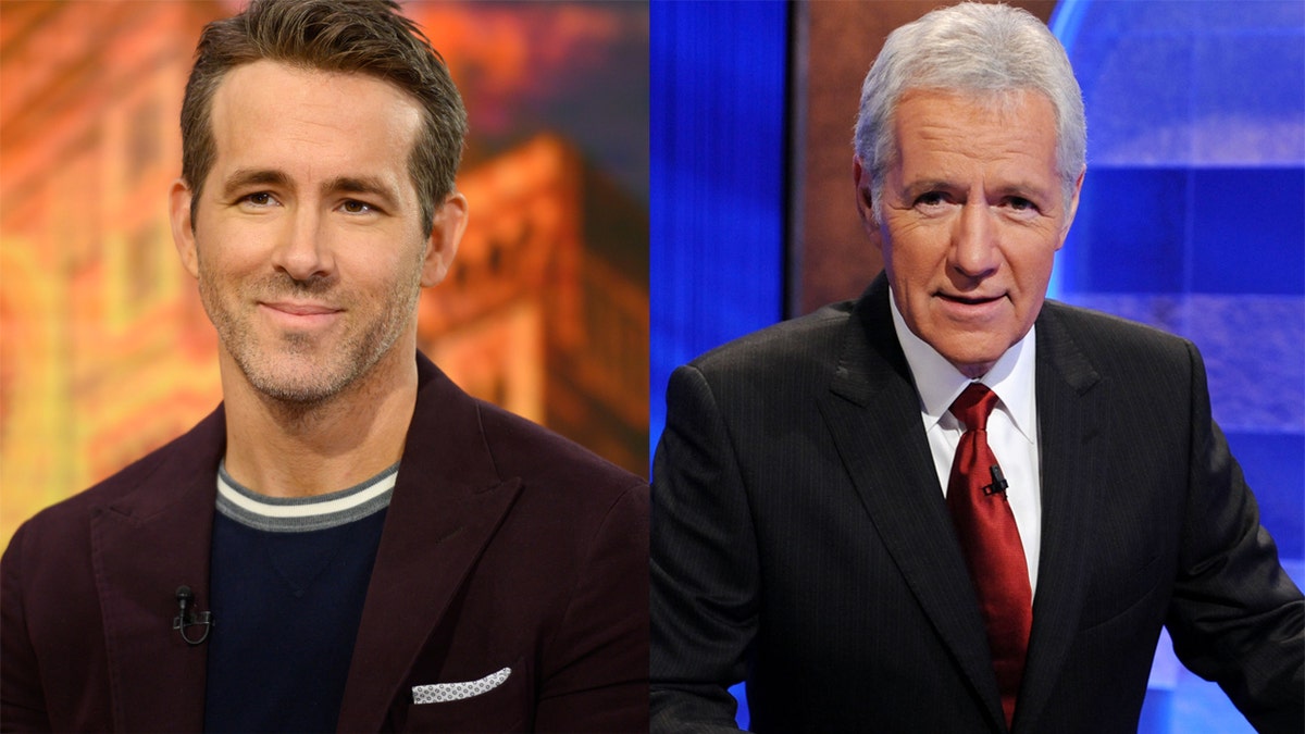 Ryan Reynolds (left) said that he spoke to Alex Trebek (right) just a few months before the 'Jeopardy!' host passed away.