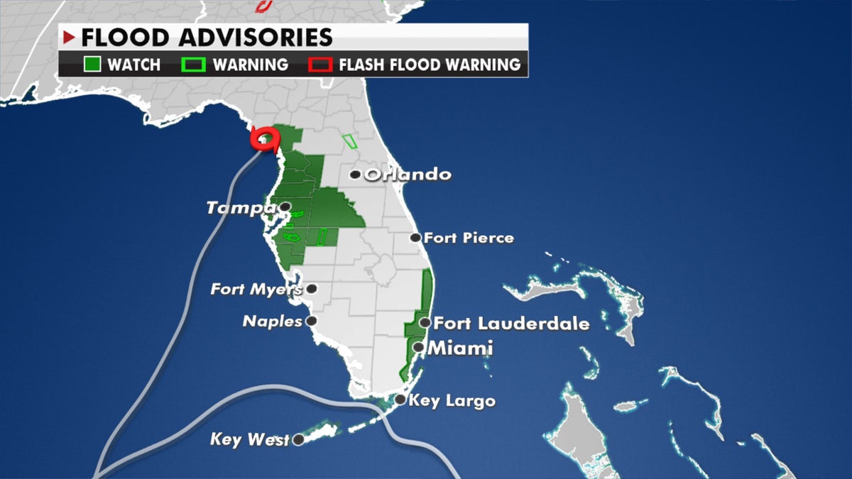 Flood advisories across Florida from Tropical Storm Eta.
