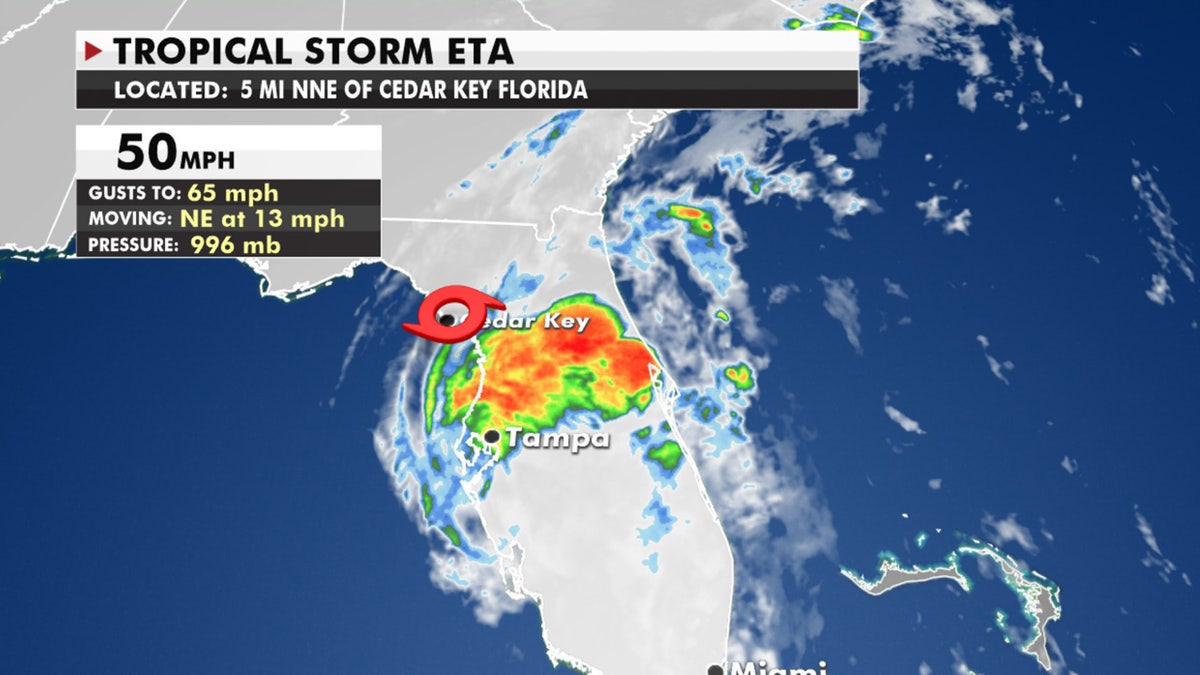 Tropical Storm Eta is bringing heavy rain to north and central Florida on Thursday, Nov. 12, 2020.