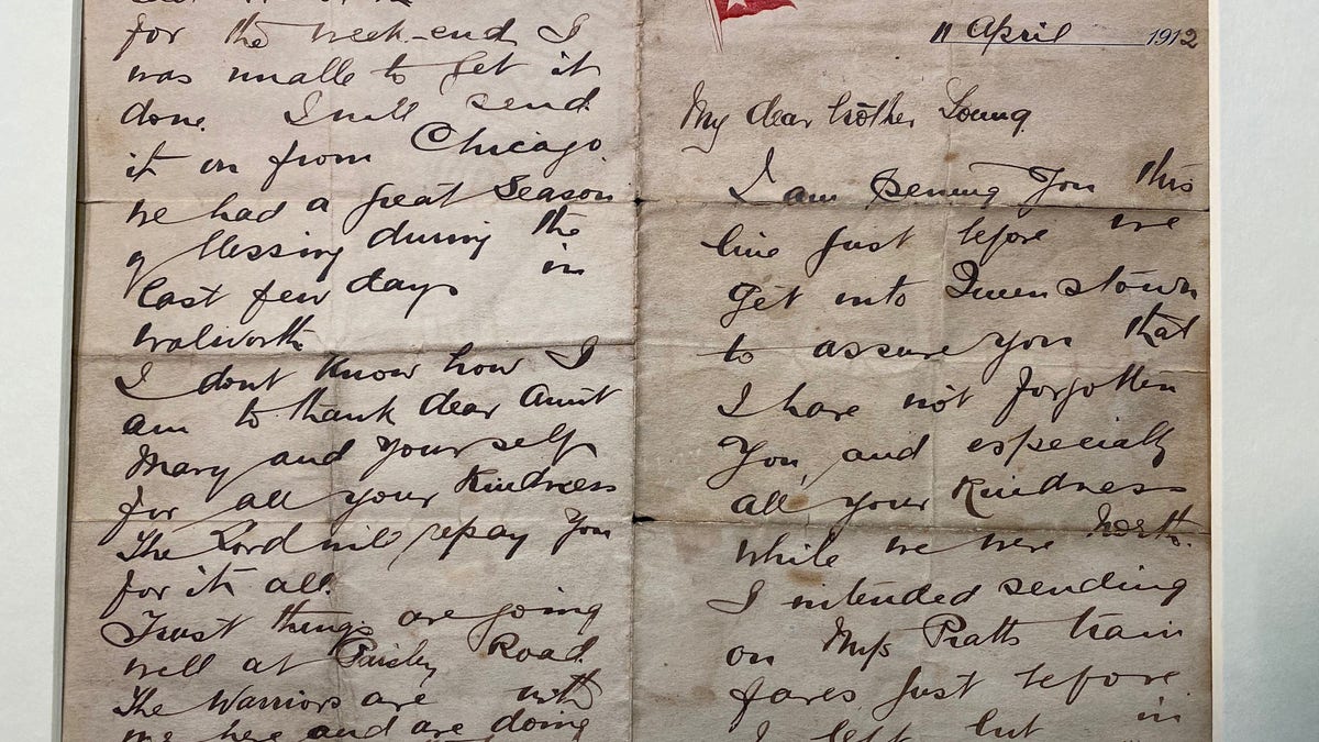 The letter was written by John Harper, the pastor of Walworth Road Baptist Church in London.