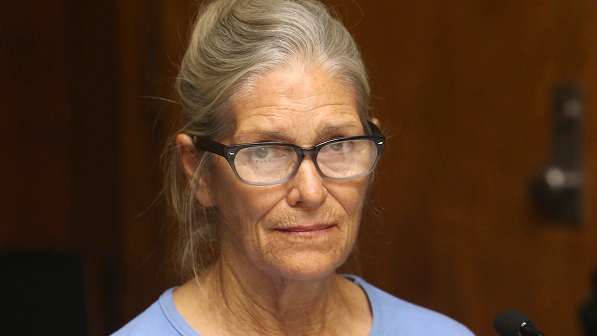 In this Sept. 6, 2017, file photo, Leslie Van Houten attends her parole hearing at the California Institution for Women in Corona, Calif. California Gov. Gavin Newson has reversed parole for Charles Manson follower Leslie Van Houten, marking the fourth time a governor has blocked her release, Saturday, Nov. 28, 2020. (Associated Press)