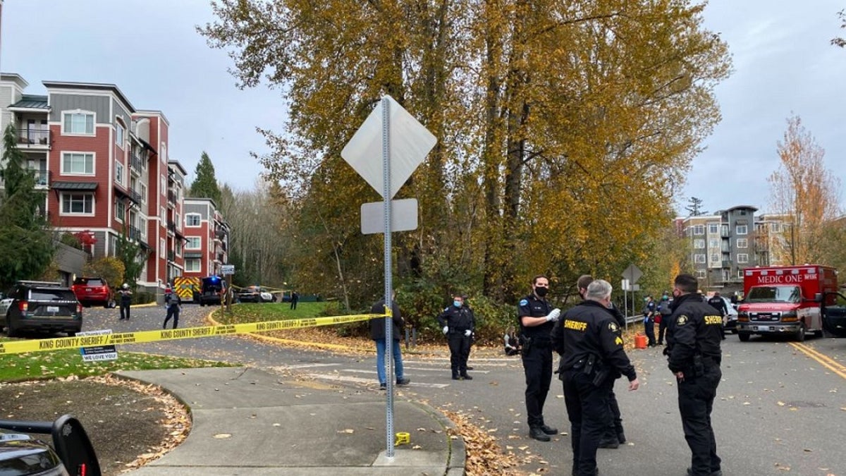 Two King County Sheriff's deputies were wounded in a gunfight with an armed suspect Monday. 