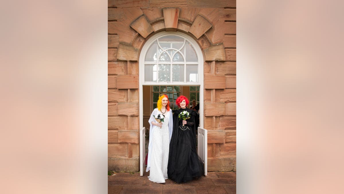 "It was so out there and different, I really did appreciate everything about it,” McKenna said of their Halloween wedding. (SWNS)