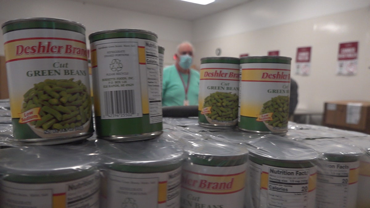 Food banks across the country are struggling to stay stocked with food donations amid the pandemic. (KATIE BYRNE / FOX NEWS)