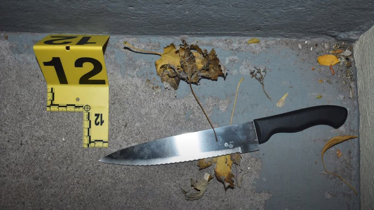 Police recovered a knife at the scene. (Weber County Attorney's Office)