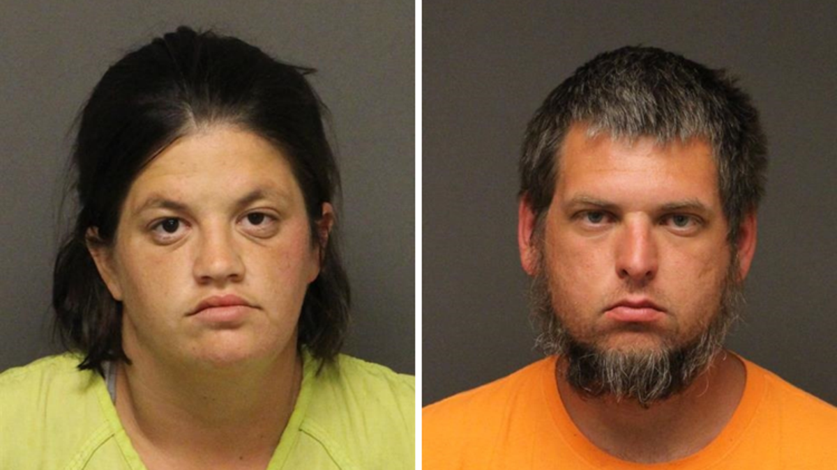 Mugshots for Marticella Lopez-Rodriguez, 34, Zion Zachary Kauffman, 33.