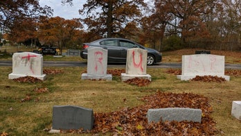Pro-Trump messages painted on headstones at Jewish cemetery