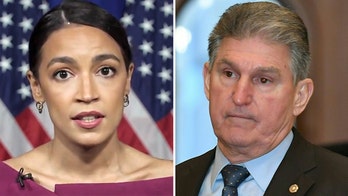 AOC hits Joe Manchin with a stone-cold death stare after moderate Dem opposes 'crazy socialist agenda'