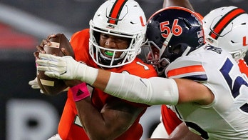 No. 9 Miami rallies behind King, D to be beat VTech 25-24