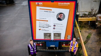 Unemployed man finds new job by posting huge resume on truck