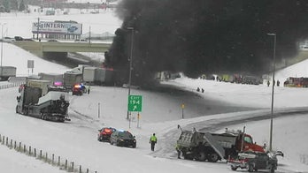 Interstate 94 in Minnesota closed due to fiery crash as snow squall limits visibility
