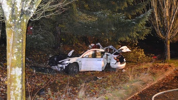 Oregon Tesla crash sends battery cells flying into homes