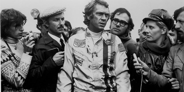 Actor Steve McQueen in a scene from the movie "Le Mans" 1971.