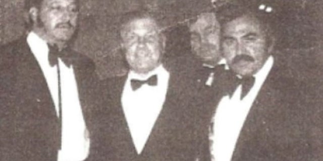 Ralph Natale, on the far right, with Jimmy Hoffa.