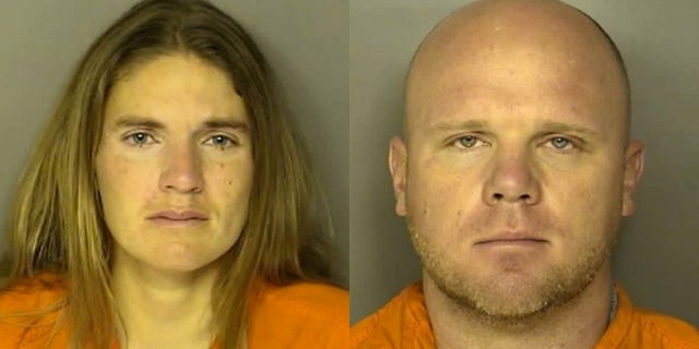Mugshots for Meagan Marie Jackson,35, and Deputy Horry County Coroner Christopher Dontell.