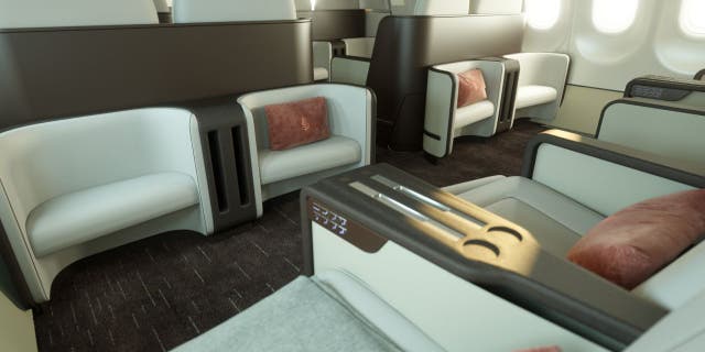 The NEW Airbus A321neo-LR jet has been customized with a 48-seat interior. (Four Seasons Hotels and Resorts)