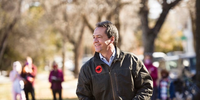 Gov. Steve Bullock speaks at a Democratic Party "Get Out The Vote" rally on Saturday in Bozeman. 
