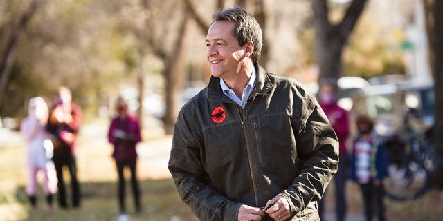 Gov. Steve Bullock speaks at a Democratic Party "Get Out The Vote" rally on Saturday in Bozeman.