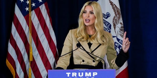 Ivanka Trump, daughter and adviser to President Donald Trump, speaks during a campaign event at the Iowa State Fairgrounds, Monday, Nov. 2, 2020, in Des Moines, Iowa. (AP Photo/Charlie Neibergall)