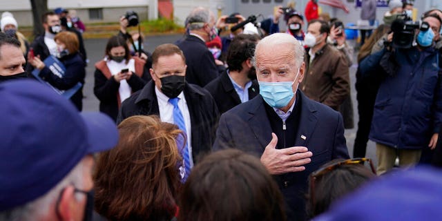 Democratic presidential candidate former Vice President Joe Biden speaks during a campaign event in Scranton, Pa., Tuesday, Nov. 3, 2020. (AP Photo/Carolyn Kaster)