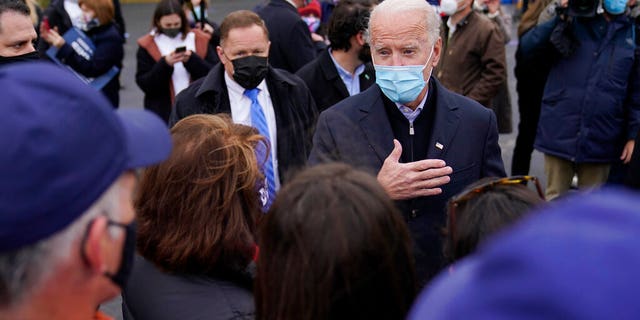 Democratic presidential candidate former Vice President Joe Biden speaks during a campaign event in Scranton, Pa., Tuesday, Nov. 3, 2020. (AP Photo/Carolyn Kaster)