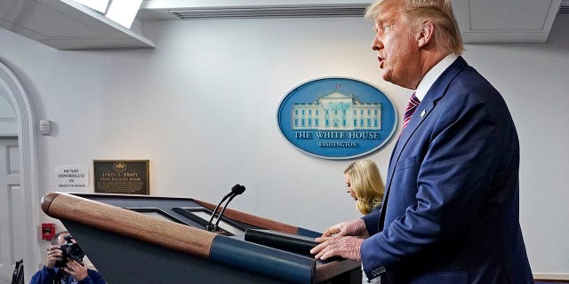 President Trump speaks at the White House, Thursday, Nov. 5, 2020. (AP Photo/Evan Vucci)