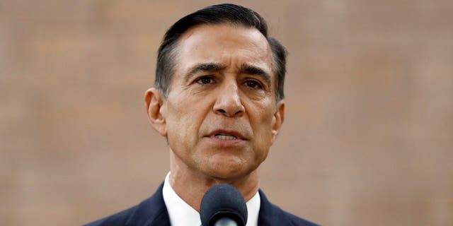 FILE - In this Sept. 26, 2019, file photo, former Republican congressman Darrell Issa speaks during a news conference in El Cajon, Calif. (AP Photo/Gregory Bull, File)