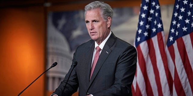 House Minority Leader Kevin McCarthy, R-Calif., Speaks about House Republicans and the election at a press conference on Capitol Hill in Washington on Thursday, November 12, 2020 (AP Photo / J. Scott Applewhite)