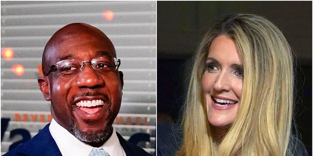 This combination of photos shows Raphael Warnock, left, a Democratic candidate for the U.S. Senate. and Republican U.S. Senate candidate Sen. Kelly Loeffler on Nov. 3, in Atlanta. The two are in a runoff election for the Senate seat. (AP Photos)