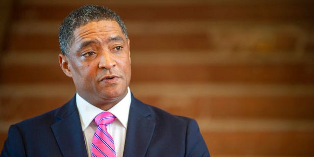 U.S. Rep. Cedric Richmond, D-La., speaks at the New Orleans Lakefront Airport where he announced he's leaving Congress to work as an adviser to President-elect Joe Biden.