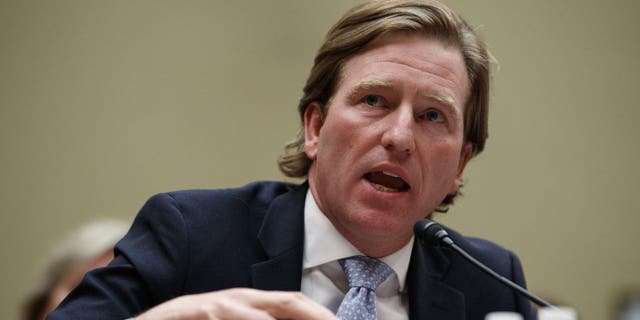 In this May 22, 2019 file photo, Christopher Krebs, director of the Cybersecurity and Infrastructure Security Agency, testifies on Capitol Hill in Washington.  President Trump on Tuesday, November 17, 2020 fired Krebs, the director of the federal agency who vouched for the reliability of the 2020 election. Trump sacked Krebs in a tweet, saying his recent statement defending security election was 