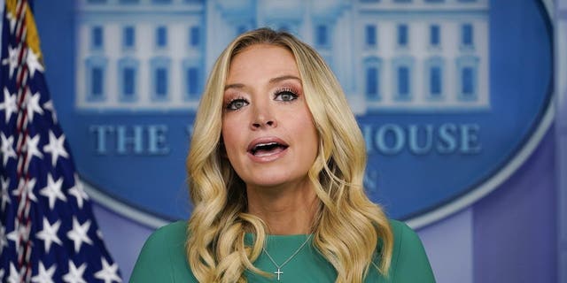 White House press secretary Kayleigh McEnany speaks during a briefing at the White House in Washington, Friday, Nov. 20, 2020. (AP Photo/Susan Walsh)
