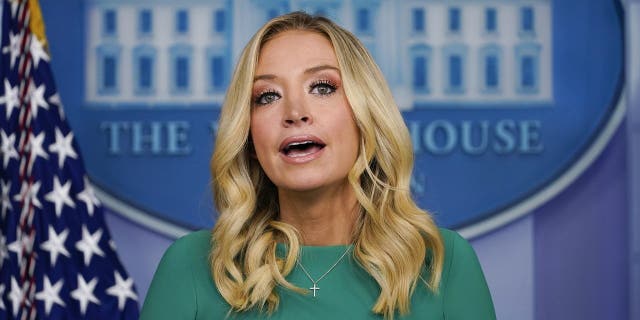 White House press secretary Kayleigh McEnany speaks during a briefing at the White House in Washington, Friday, Nov. 20, 2020. (AP Photo/Susan Walsh)