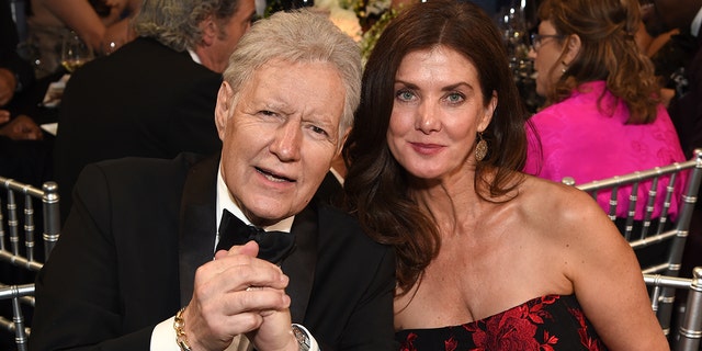 Jean Trebek (right) thanked fans for their support after the death of her husband Alex Trebek (left). (Photo by Michael Kovac/Getty Images for AFI)
