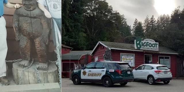 A Bigfoot statue was stolen sometime on Monday from the Bigfoot Discovery Museum in Felton, Calif.