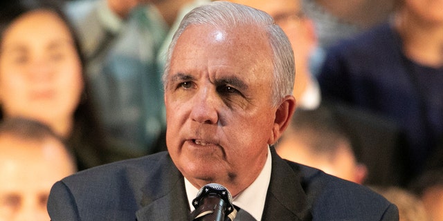 Carlos Gimenez, mayor of Miami-Dade, Florida, speaks during a rally with Venezuelans living in Miami, Fla., Feb. 1, 2020. (REUTERS/Eva Marie Uzcategui) 