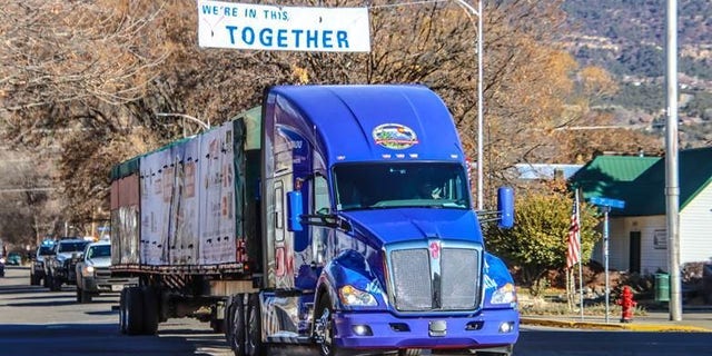 The truck traveling through Paonia, Colorado on November 12. Photo credit: James Edward Mills